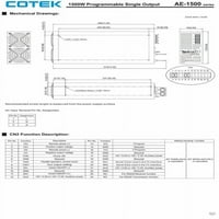 Cotek AE-1500- Način isključivanja napajanje 1500W