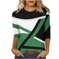 Ženski rukav Tors Dressy Casual tiskane ljetne majice Trendi bluze Loševi mekani vrhovi tunika