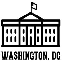 Washington, DC zastava na vrhu zgrade nacije nacije za zidne zidove za zidove kore i stick Wall Murels