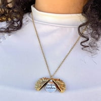 Privjesak za suncokret šarm ogrlica mladenka Bridal vjenčani poklon za žene za žene