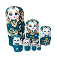 Ručno izrađene ruske figure za gniježđenje lutke, kolekcionarski zanati za slaganje, drvene matryoshka