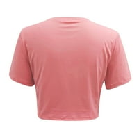 Novo vruće ljeto u boji Slobodno vrijeme Okrugli izrez Slim Sportska kratka majica Žene Žene Vrhovo Leisure Streetwear