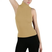 Ženski bešavni rukav rukav rukav za vrat za oblikovanje tankog fit rebraste majice