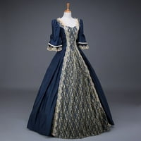 Žene Vintage Gothic Court haljina za tortu čipka duga haljina 2206p