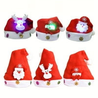 Godderr Dječji Dječji Santa Claus Hat Red Hat brukirani ukrasi za ukrase poklona Santa Claus ukrasi