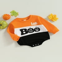 Baby Girls Boys Dukseri Rompers Halloween Light Letter Pumpkin Print dugih rukava Toddler Fall BodySuits