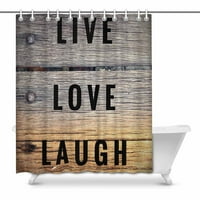Motivacijski i inspirativni citati Live Love Laugh House Decor Decor za zavjese za tuširanje za kupatilo