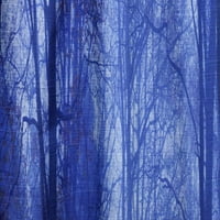 Art Demandart 'Dvije staze u maglovitoj plavoj šumi' Pejzaž sakinjskim zavjesama u blizini. Široko u.