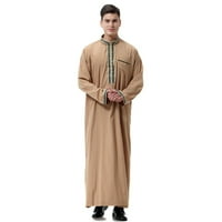Muške Thobe Kaftan Islamska haljina Abaya Dubai Robes Hlade s dugim rukavima Bliski Istok Saudijske