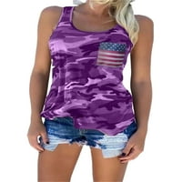 Rejlun Ladies prst mahunaž za majice Tkveni džep na prsima Tors modna bluza Tunika plaža Ljeto Top Purple