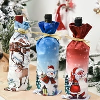 Gwong Christmas Santa Santa Snowman Elk vinski boca za vino Poklopac CANTSSCING BATMY Torba Dekor zabave