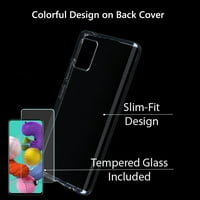Slim-Fit Zaštitna futrola kompatibilna s Boost Mobile CELERO 5G, sa zaštitnim zaslonom od kaljenog stakla