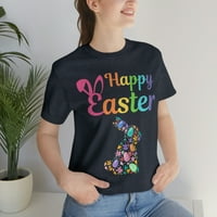Sretan Uskrsni zeko majica Uskrsni poklon za žene i muškarce - sjenica zeko košulja