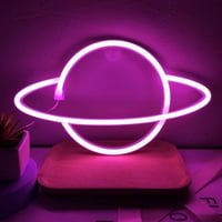 Planet Neon Sign, USB planeta LED lampica LED neonski znakovi s prekidačem na isključenju, planeta LED