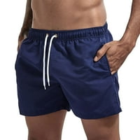 Muške kratke hlače za plažu Ljetni modni casual čvrsti bombona-boja čipke elastične struke sportske