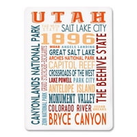 Utah, tipografija, preša sa fenjerom, premium igračke kartice, paluba za karticu sa jokerima, USA izrađena