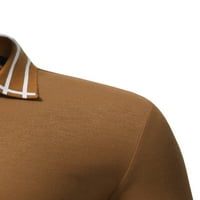 Muška redovita majica Preppy odjeća Top košulja Muškarci Radna majica Office rever kratki rukavi majica