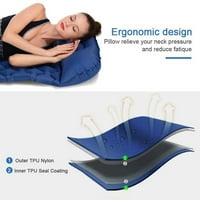 Napuhavanje za spavanje za kampiranje, ultralight vodootporni prostirki za spavanje s jastukom, pješačka