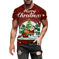 MAN majica Muškarci Jesen Zimski casual s kratkim rukavima Božićni 3D tiskani majica Modna gornja bluza