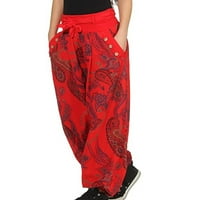 Yubatuo pantalone za žene casual plus size Ispis elastični pojas struka ravne labave hlače ženske hlače
