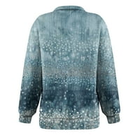 Umitay pulover džemperi za žene Žene Ležerne prilike modne dugih rukava Print Prevelici Zip Dukserirt