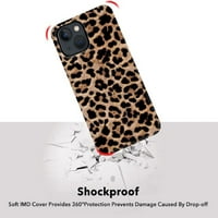 Slatki leopard Ispis Shock Otporno na vitke zaštitne djevojke Womans Case iPhone Pro