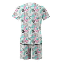 Jsaierl muns Havajska majica i kratke hlače odijelo 3D digitalni tisak boja Ispis ljetna casual majica