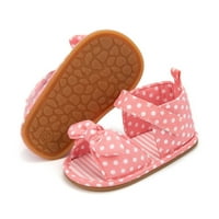 Baby sandale Open Toe Bowknot Dot tiskani prvi šetači ljetne cipele ružičaste veličine 13