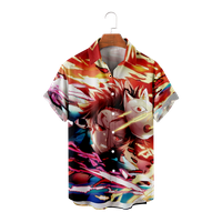 Demon Slayer Tanjirou tinejdžeri MENS Havajske majice dolje Anime Fashion Majica Summer Polo majice,