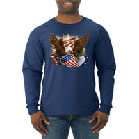 Eagle American zastava USA Pride Americana American Pride Muška majica s dugim rukavima, mornarska,