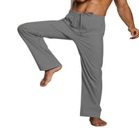 Noin mun hlače hlače za crtanje elastičnih struka dna muške lagane loungewear pune boje duboko siva