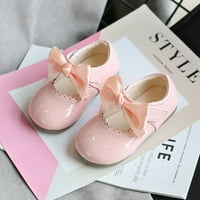Lijepe cipele od mališana dječje djevojke slatka modna luka izdubite neklizne male kožne princeze ružičaste