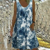 Finelylove casual haljina plaža haljina košulja haljina s dugim rukavima, plavi xxxl