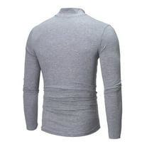 Mafytytpr majice majice ispod $ veliki i visoki muškarci čvrsti srednji ovratnik casual slim fit pulover