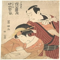 Ichikawa Komazo II u ulozi Akaneya Hanshichi iz predstave Hadesugata Ona Maiginu Poster Print Thoing