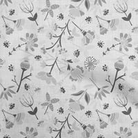 Onuone pamuk dres sive tkanine Florals Tkanina za šivanje tiskane ploče za obnarenje pored dvorišta