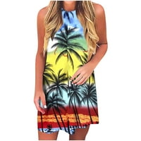 Ljetne haljine za žene za žene plaže uz naplatu Thirt sandress casual bez rukava haljina hawaii haljina