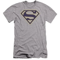 Superman - Plavi i narandžasti štit - Premium Slim Fit Majica kratkih rukava - Srednja