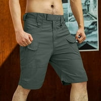 Elneeya Cargo Shorts muške prozračne pantalone za prozračice meke udobne ljetne pantalone Solidne boje