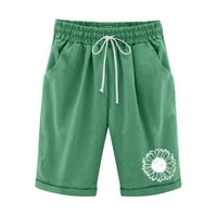 Zuwimk kratke hlače za žene, ženske juniore uniforme Bermuda kratke hlače zelena, m