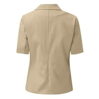 Clearsance YoHome Ženske vrhove Žene pune boje Otvoreno Prednji džep Cardigan Formalno odijelo Kratka