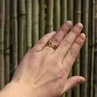 Modni boho cvijet filigranski prsten za žene nehrđajući čelik široki prstenje za prstenje nakit