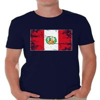 Awkward Styles Peru Flag majica za muškarce Peruanski nogometni duširci iz Perua Flag Peru Peruanski