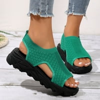 Neznatnice za odrasle žene sandalne sandale za žene visoke potpetice čistoće ljetna moda izdubljena