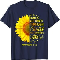 Mogu sve učiniti kroz Krista - Suncokret religioznu majicu