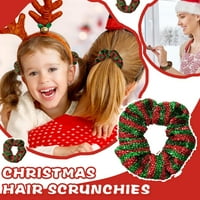Božićne kose hricke božićni baršunasti elastični kose za žene ili djevojčice Pribor za kosu