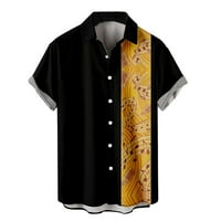 TKLpehg mens dugme dolje majica kratkih rukava Havajska majica Ljetni vrhovi Ležerne prilike modne printe