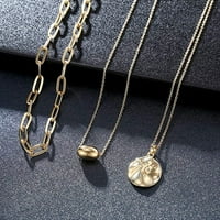 Zlatni slojevi privjesak ogrlica ogrlica s ogrlicama Choker ogrlica privjesak za ogrlice za žene za