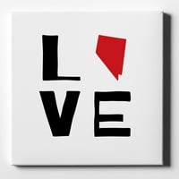 Nevada - ljubav crna i crvena - 8 10 - ukrasna platna zidna umjetnost - bijela ivica - 5 8 Galerija