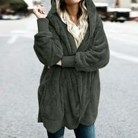 Na prodaju kardigan za žene predimenzionirani otvoreni prednji kapuljač kaputičarski kaput, maslinasto